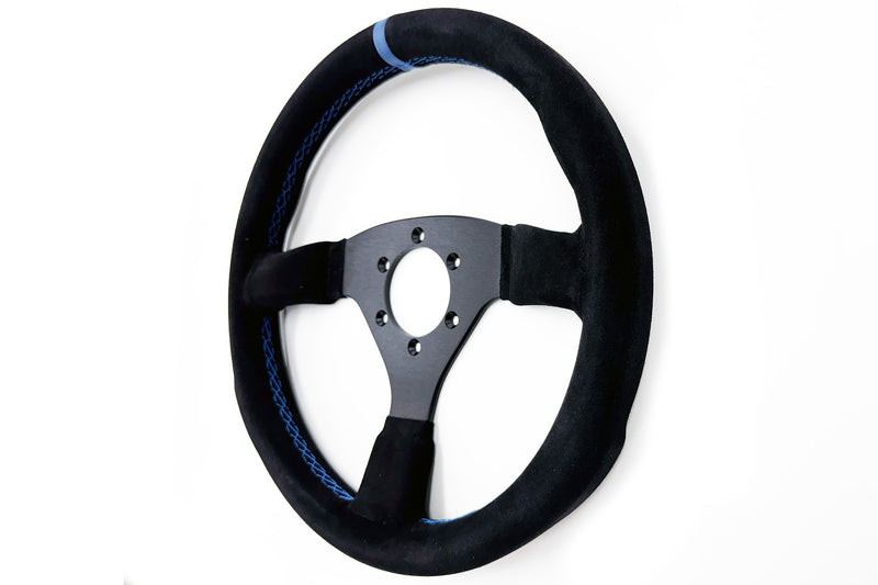 LAPTORR SPORT STEERING 320mm Black-Suede/Blue-Stripe – ASSIST-KYOTO